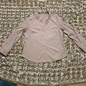 ELLE Pink mauve collared button up